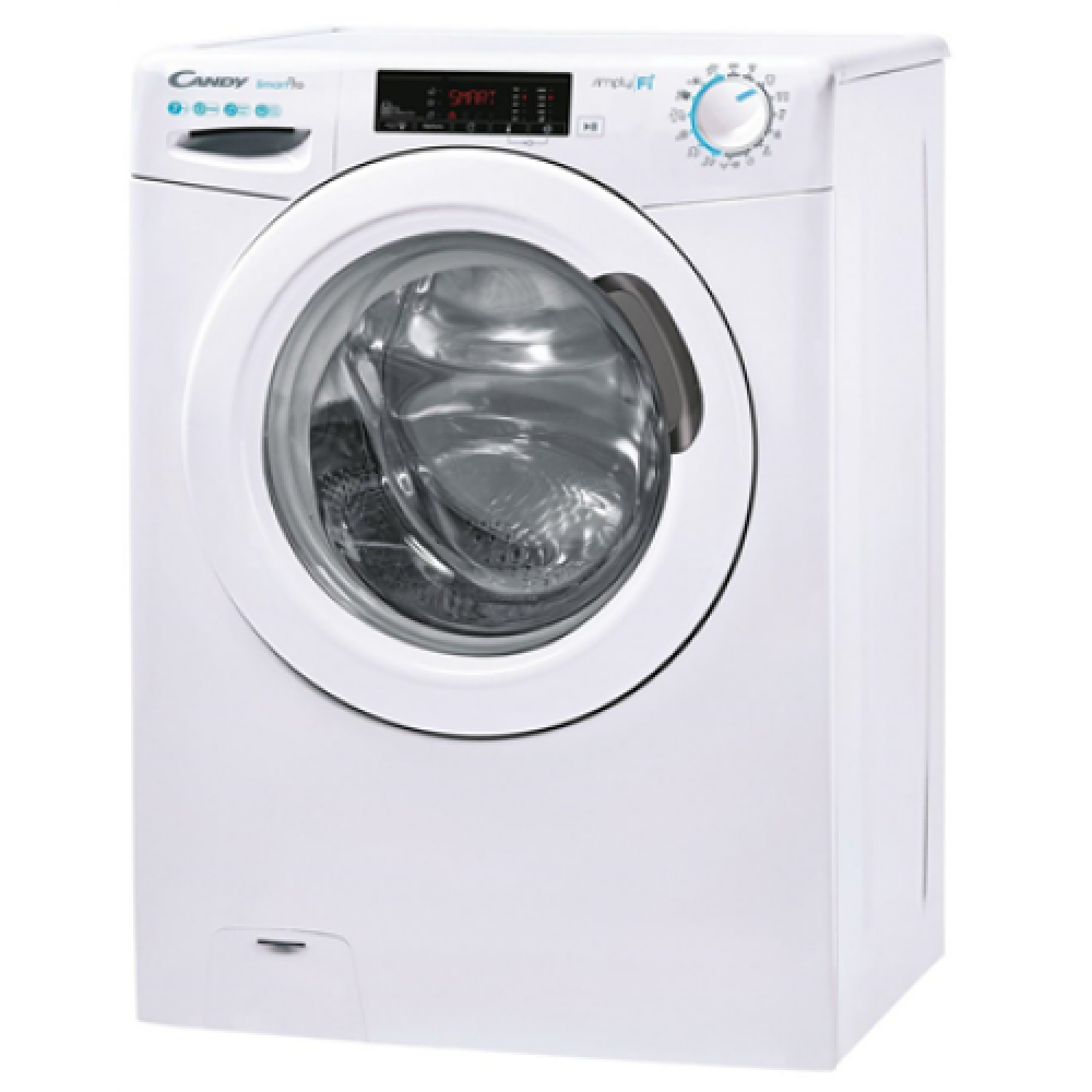 Candy , CSO4 1075TE/2-S , Washing Machine , Energy efficiency class D , Front loading , Washing capacity 7 kg , 1000 RPM , Depth 56 cm , Width 65 cm , Display , LCD , Steam function , Wi-Fi , White