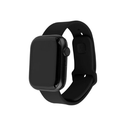 Fixed , Sporty Strap Set for Apple Watch 42/44/45mm , 170-235 mm , Silicone , Black