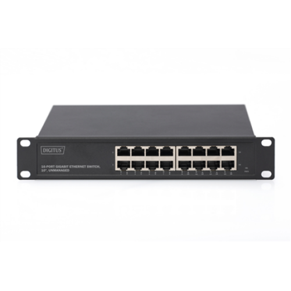 Digitus , 16-port Gigabit Ethernet Switch , DN-80115 , Unmanaged , Rackmountable , Power supply type Internal