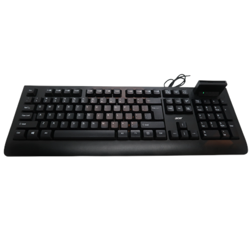 Acer AKW320 , Keyboard , Wired , US , Smart Card Reader , Black , Retil pack