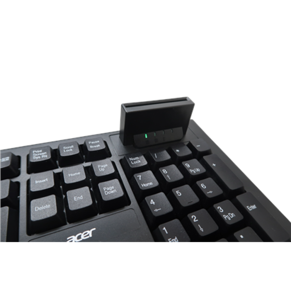 Acer AKW320 , Keyboard , Wired , US , Smart Card Reader , Black , Retil pack