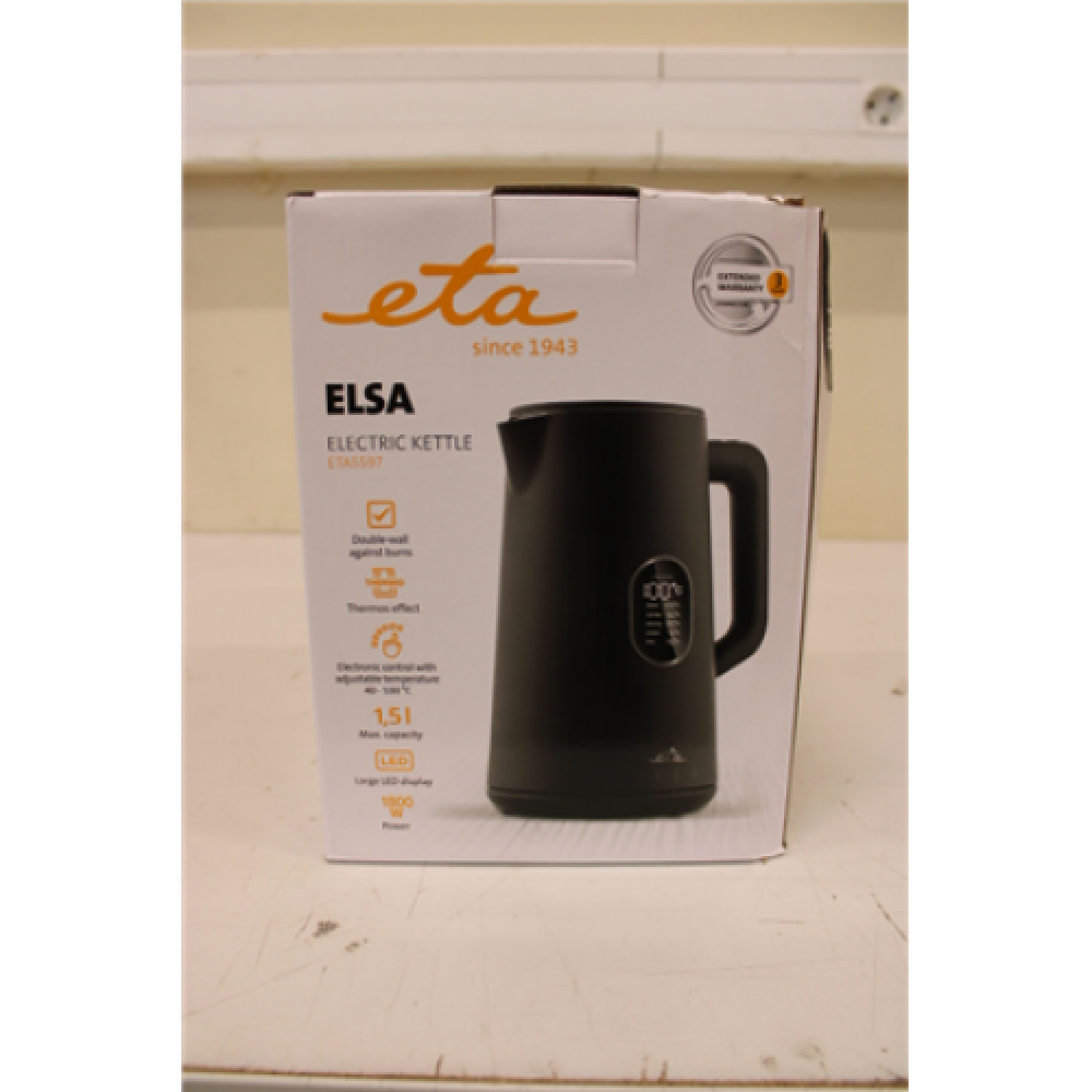 SALE OUT. ETA ETA559790010 Elsa Kettle, Electric, Power 1800 W, Capacity 1.5 L, White ETA DAMAGED PACKAGING