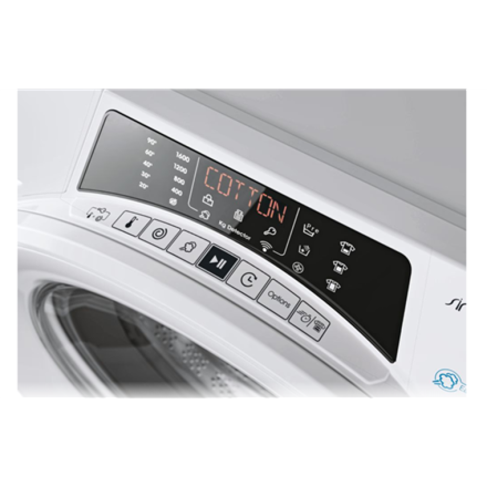 Candy Washing Machine , RO 16106DWME/1-S , Energy efficiency class A , Front loading , Washing capacity 10 kg , 1600 RPM , Depth 58 cm , Width 60 cm , Display , TFT , Steam function , Wi-Fi , White