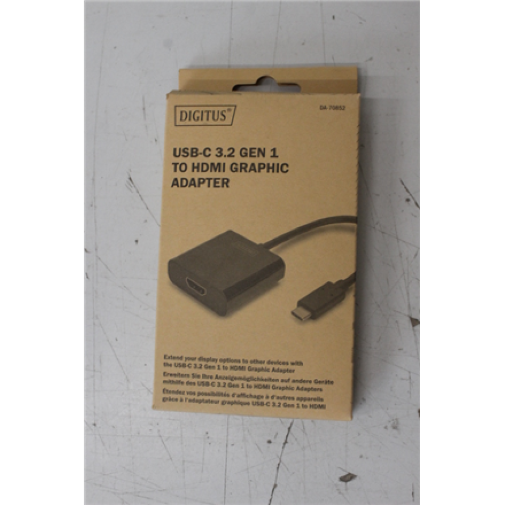 SALE OUT. DIGITUS USB Type-C to HDMI Adapter, 4K@30Hz black , Digitus USB Type-C to HDMI Adapter , DA-70852 , Black , USB Type-C , UNPACKED, SCRATCHED , 0.15 m