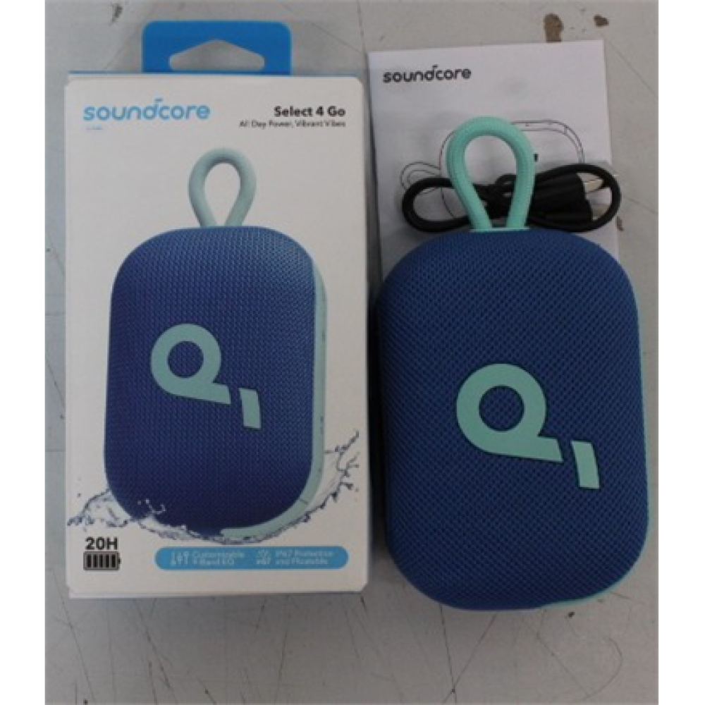 SALE OUT. Anker Soundcore Select 4 Go Bluetooth Speaker, Blue , Anker Soundcore , Portable Bluetooth Speaker , Select 4 Go , DEMO , 5 W , Bluetooth , Blue , Portable , Wireless connection
