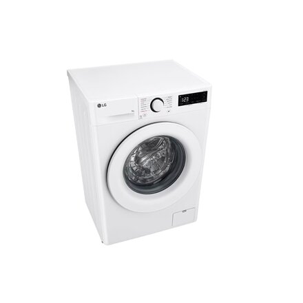 LG Washing Machine , F2WR509SWW , Energy efficiency class A , Front loading , Washing capacity 9 kg , 1200 RPM , Depth 48 cm , Width 60 cm , Display , LED , Steam function , Direct drive , White