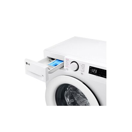 LG Washing Machine , F2WR509SWW , Energy efficiency class A , Front loading , Washing capacity 9 kg , 1200 RPM , Depth 48 cm , Width 60 cm , Display , LED , Steam function , Direct drive , White