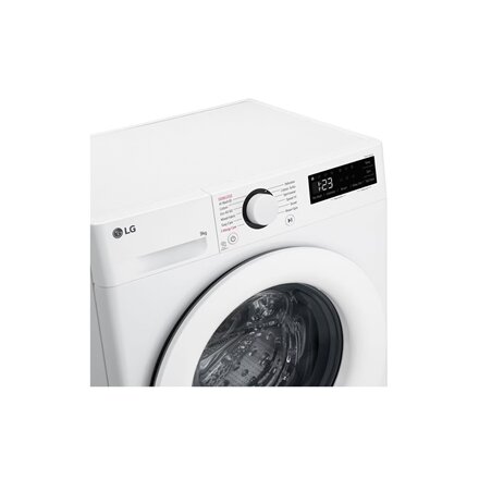 LG Washing Machine , F2WR509SWW , Energy efficiency class A , Front loading , Washing capacity 9 kg , 1200 RPM , Depth 48 cm , Width 60 cm , Display , LED , Steam function , Direct drive , White