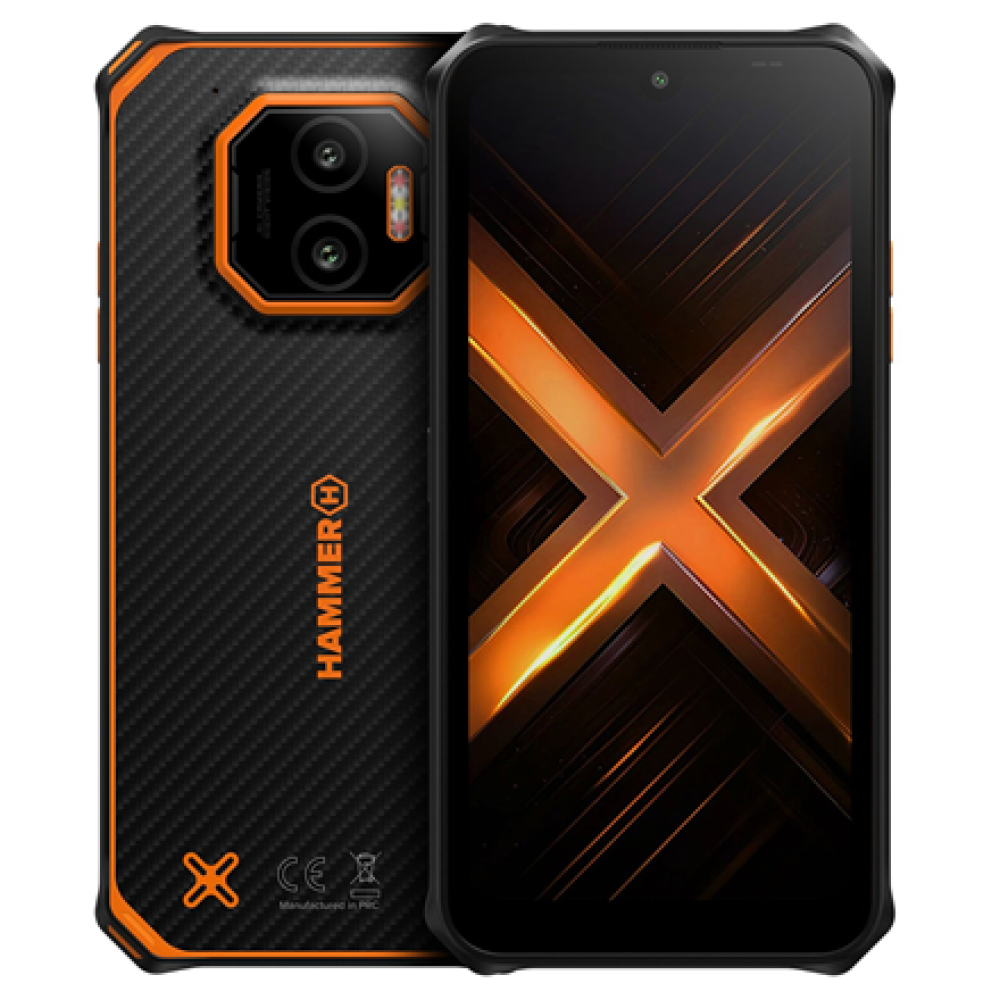 Hammer Energy X2 , Orange , 6.1 , IPS , 1560 x 720 pixels , Mediatek , Internal RAM 6 GB , 128 GB , Dual SIM , 4G , Main camera resolution 50 MP , Android , 15 , 5000 mAh