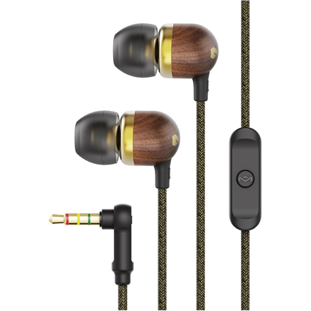Marley , Earbuds , Smile Jamaica , Wired , In-ear , Microphone , Brass