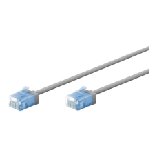Goobay 74219 Ultra-Flexible CAT 6A Patch Cable, Slim, U/UTP, 0,15 m, Grey , Goobay