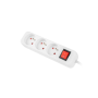 Lanberg Cable Power Strip, 3X French Outlets with Switch, Quality-Grade Copper, 1.5 m , PS1-03E-0150-W