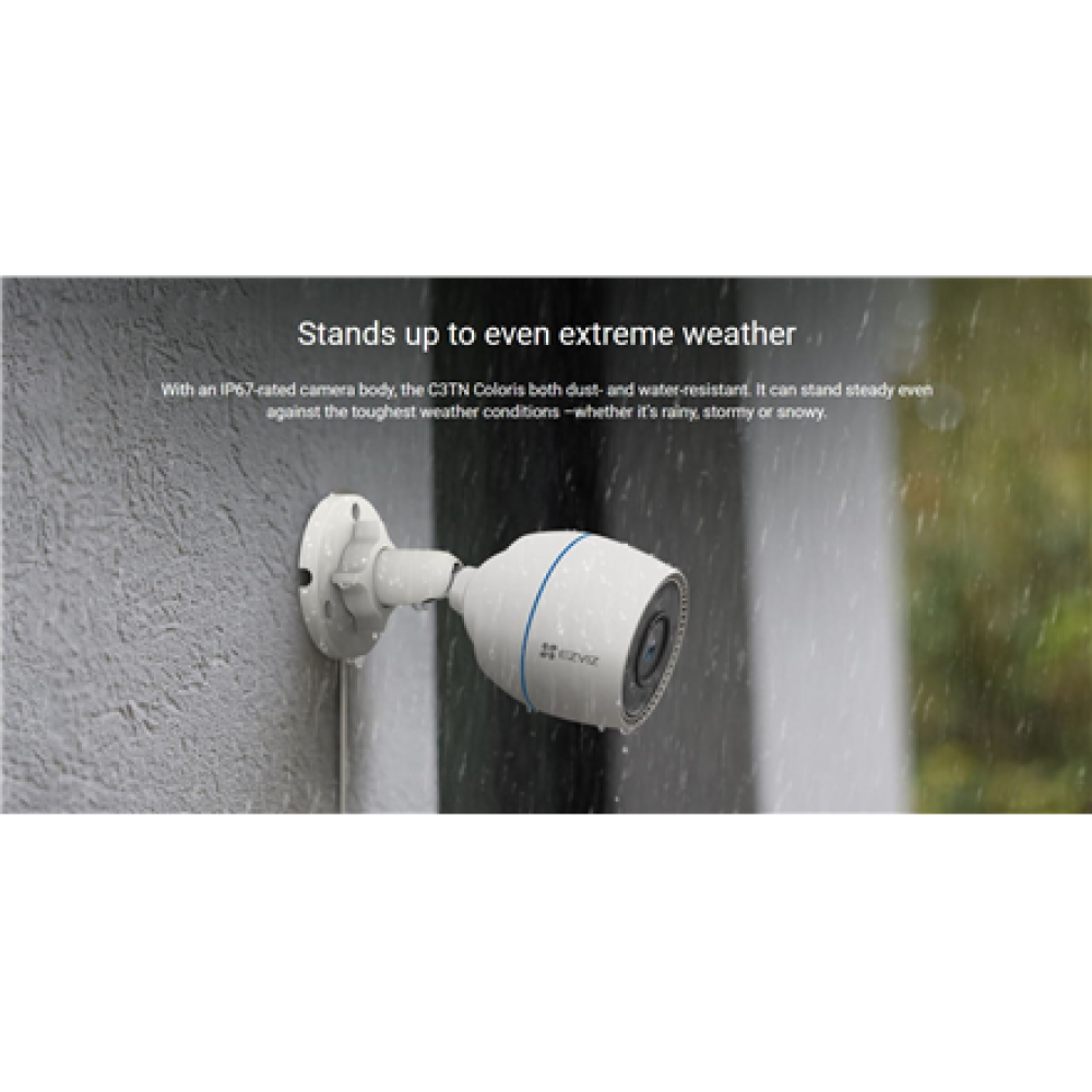 EZVIZ , IP Camera , CS-C3TN , Bullet , 2 MP , 2.8mm , IP67 , H.264/H.265 , MicroSD, max. 256 GB , White