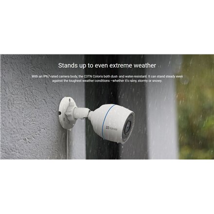 EZVIZ , IP Camera , CS-C3TN , Bullet , 2 MP , 2.8mm , IP67 , H.264/H.265 , MicroSD, max. 256 GB , White