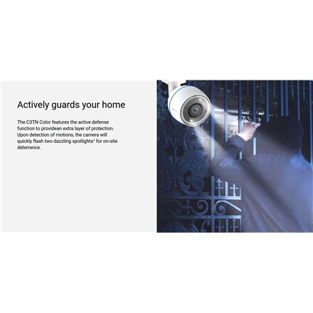 EZVIZ , IP Camera , CS-C3TN , Bullet , 2 MP , 2.8mm , IP67 , H.264/H.265 , MicroSD, max. 256 GB , White