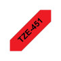Brother , TZe-451 Laminated Tape , Black On Red , TZe , 8 m , 2.4 cm