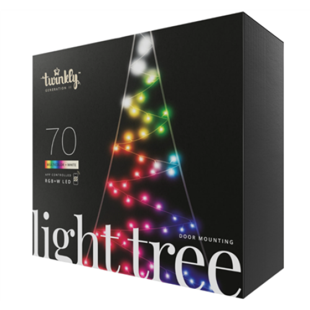 Twinkly Light Tree 2D Smart LED 70 RGBW (Multicolor + White), 2m Twinkly Light Tree 2D Smart LED 70, 2m RGBW – 16M+ colors + Warm white