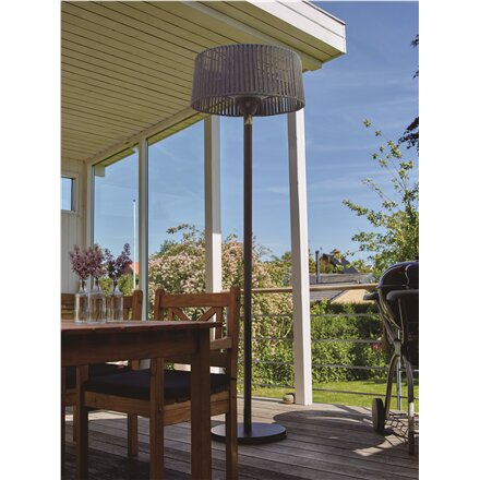 TunaBone Electric Standing Patio Heater, Double clear halogen heating lamps , TB1821SH-01 , Patio heater , 2100 W , Black