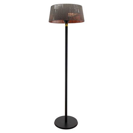 TunaBone Electric Standing Patio Heater, Double clear halogen heating lamps , TB1821SH-01 , Patio heater , 2100 W , Black