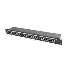 Lanberg , Patch Panel 24 Port 1U 19 CAT.5E FT with Cable Organizer Shielded , PPS5-1024-B , Black