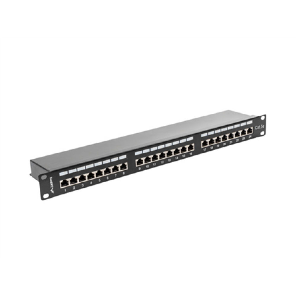 Lanberg , Patch Panel 24 Port 1U 19 CAT.5E FT with Cable Organizer Shielded , PPS5-1024-B , Black
