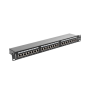 Lanberg , Patch Panel 24 Port 1U 19 CAT.5E FT with Cable Organizer Shielded , PPS5-1024-B , Black