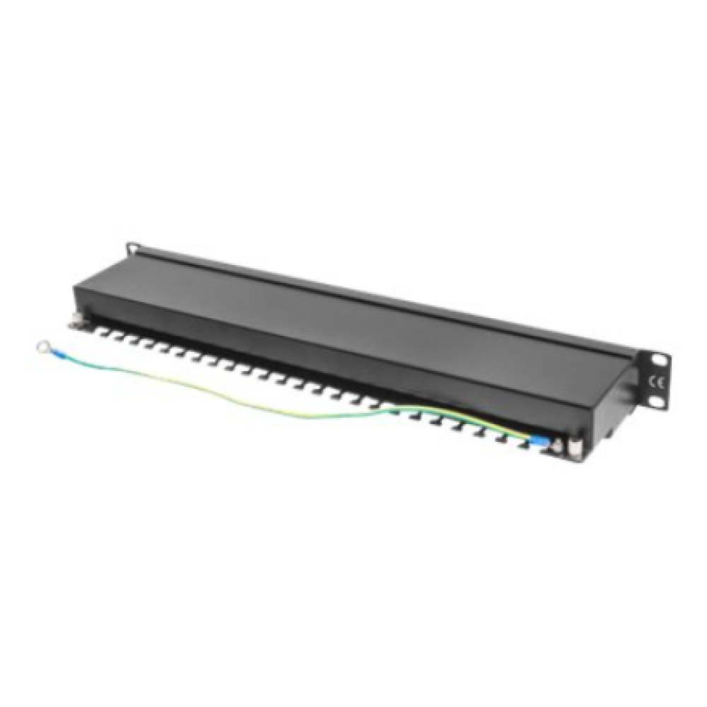 Lanberg , Patch Panel 24 Port 1U 19 CAT.5E FT with Cable Organizer Shielded , PPS5-1024-B , Black