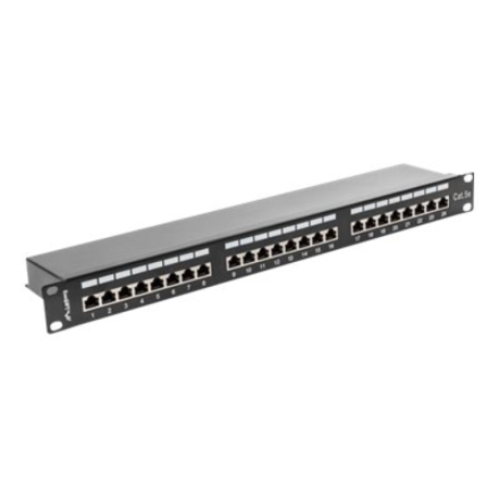 Lanberg , Patch Panel 24 Port 1U 19 CAT.5E FT with Cable Organizer Shielded , PPS5-1024-B , Black