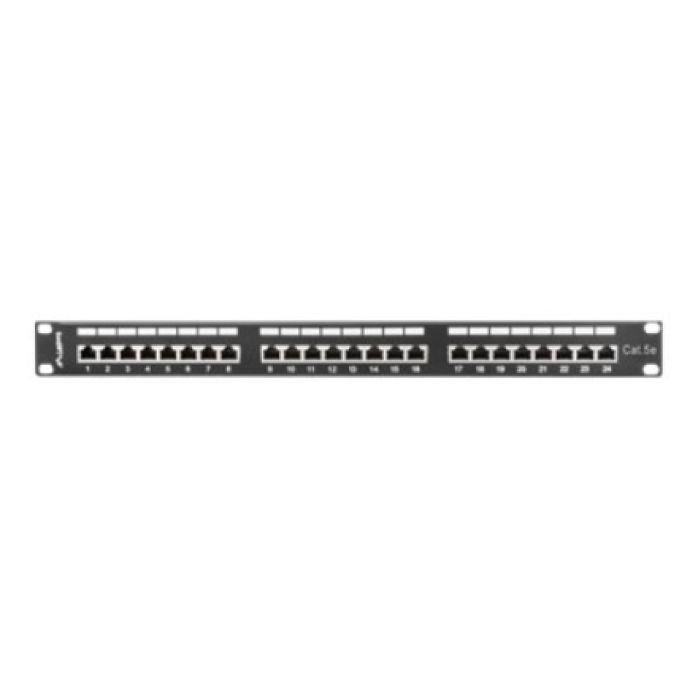 Lanberg , Patch Panel 24 Port 1U 19 CAT.5E FT with Cable Organizer Shielded , PPS5-1024-B , Black