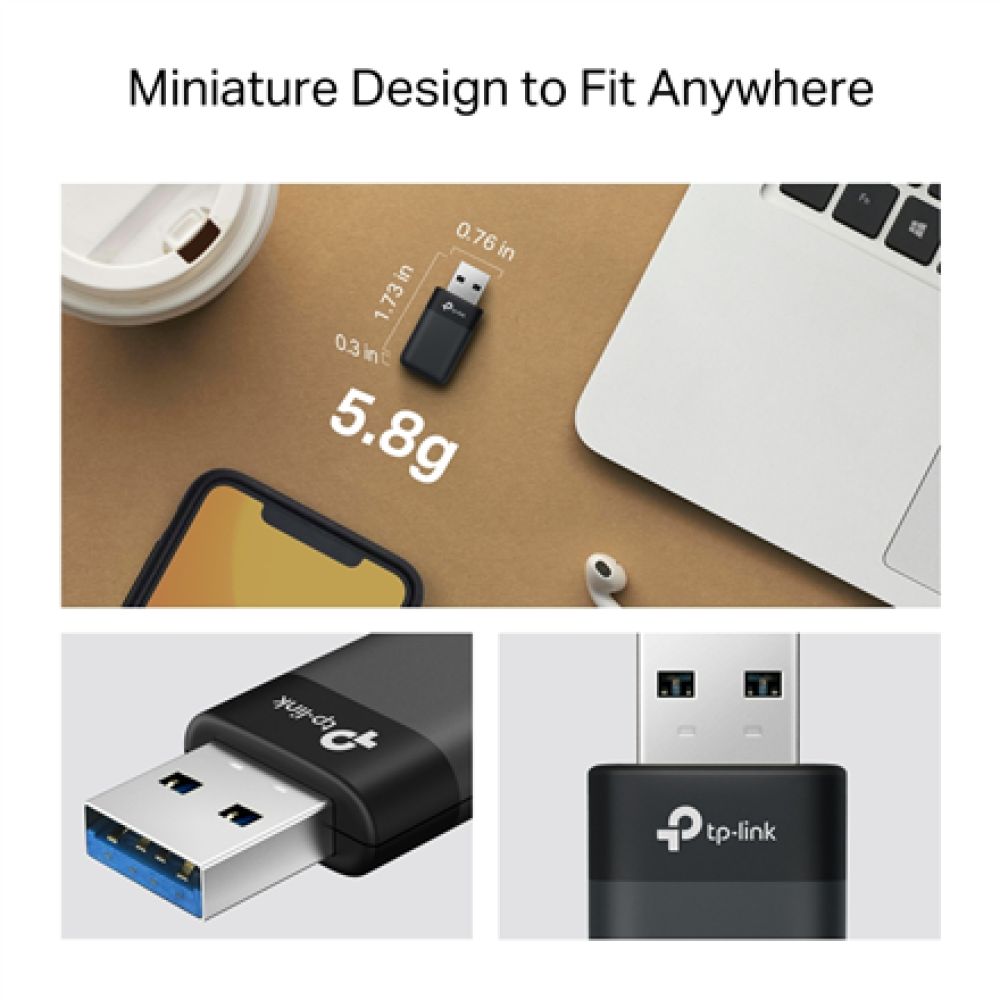 TP-LINK Archer TX23U , AX1800 Mini Wi-Fi6 Wireless USB Adapter , 802.11ax , MU-MiMO Yes , no PoE