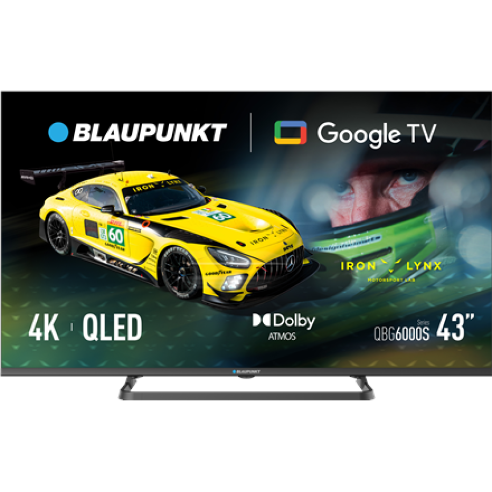 Blaupunkt QLED TV , 43QBG6000S , 43 , Smart TV , Google TV , Black