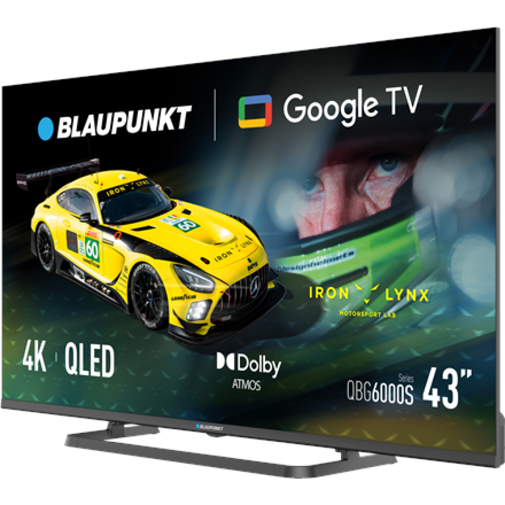 Blaupunkt QLED TV , 43QBG6000S , 43 , Smart TV , Google TV , Black