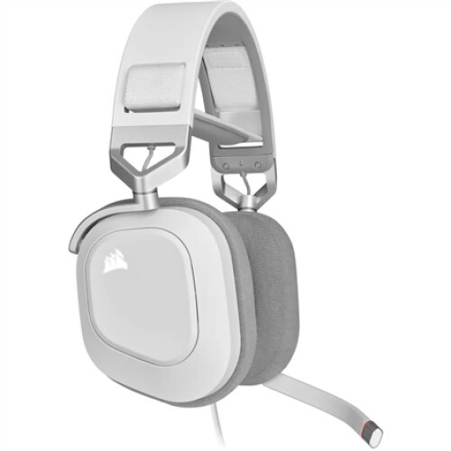 Corsair RGB USB Gaming Headset HS80 Built-in microphone, White, Wired, Over-Ear