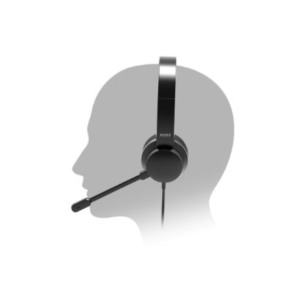 PORT CONNECT , USB Comfortable Stereo Office Microphone Headset , Built-in microphone , Wired , Black