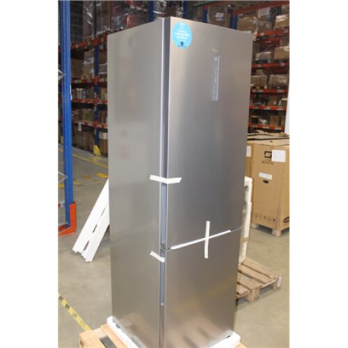 SALE OUT. Candy Refrigerator CCE7T620EX Energy efficiency class E, Free standing, Combi, Height 200 cm, No Frost system, Fridge net capacity 258 L, Freezer net capacity 119 L, Display, 37 dB, Silver, SMALL SCRATCHES ON THE DOOR