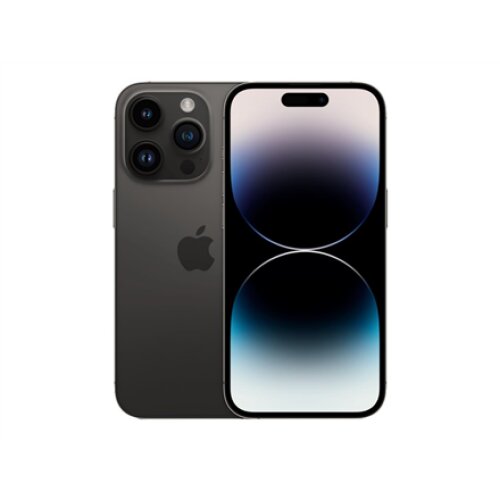 Apple iPhone 14 Pro Space Black 6.1 Super Retina XDR display with ProMotion Apple A16 Bionic Internal RAM 6 GB 512 GB Dual SIM Nano-SIM 3G 4G 5G Main camera 48+12+12 MP Secondary camera 12 MP iOS 16 3200 mAh