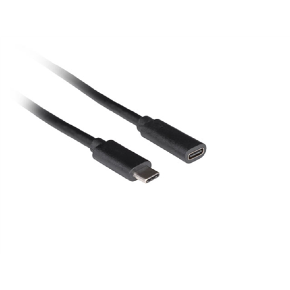 Lanberg USB-C M/F 3.1 Cable , CA-USBE-20CC-0005-BK