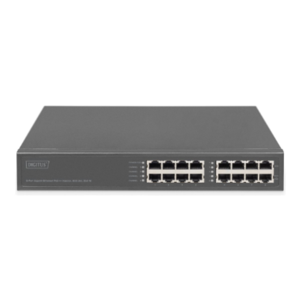 8-Port Gigabit Ethernet PoE Injector, 802.3bt, 250 W , DN-95118