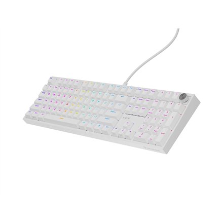 Genesis Thor 404 , Mechanical Gaming Keyboard , Wired , US , Gateron Yellow Pro , White