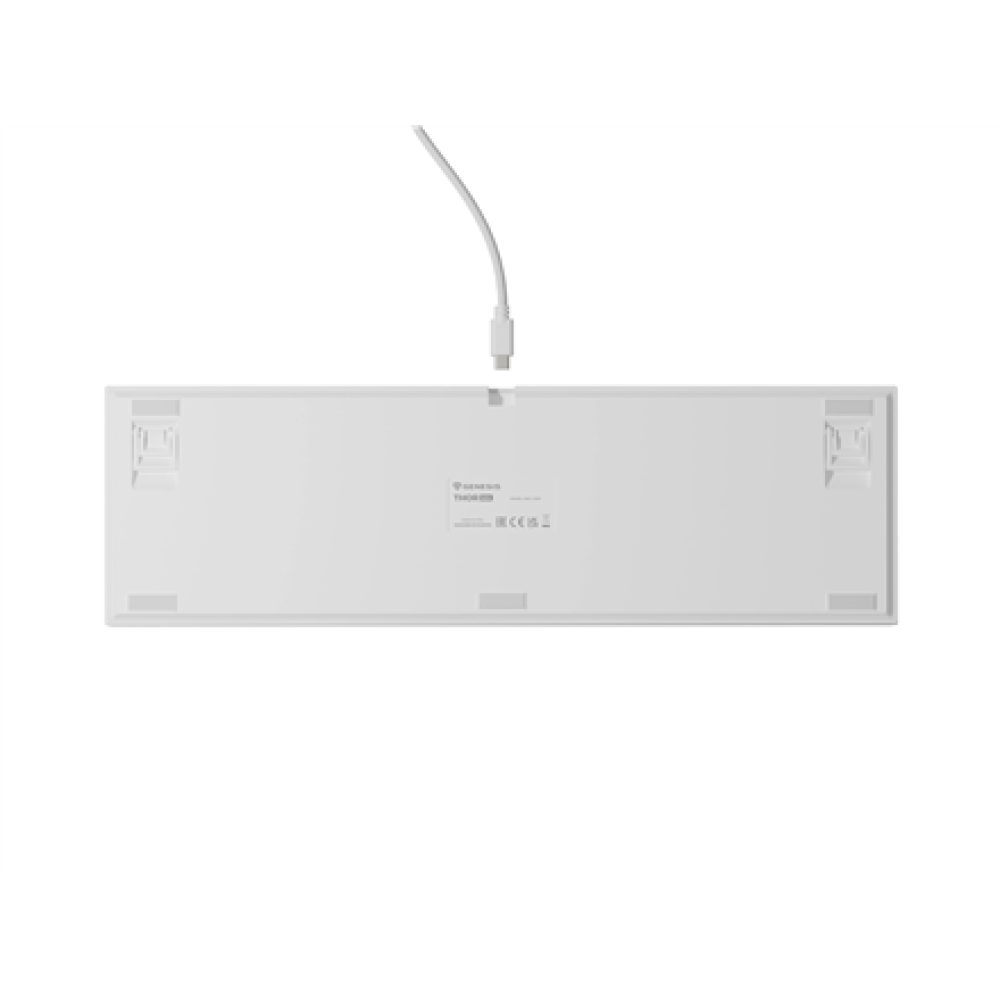 Genesis Thor 404 , Mechanical Gaming Keyboard , Wired , US , White , USB , Gateron Yellow Pro