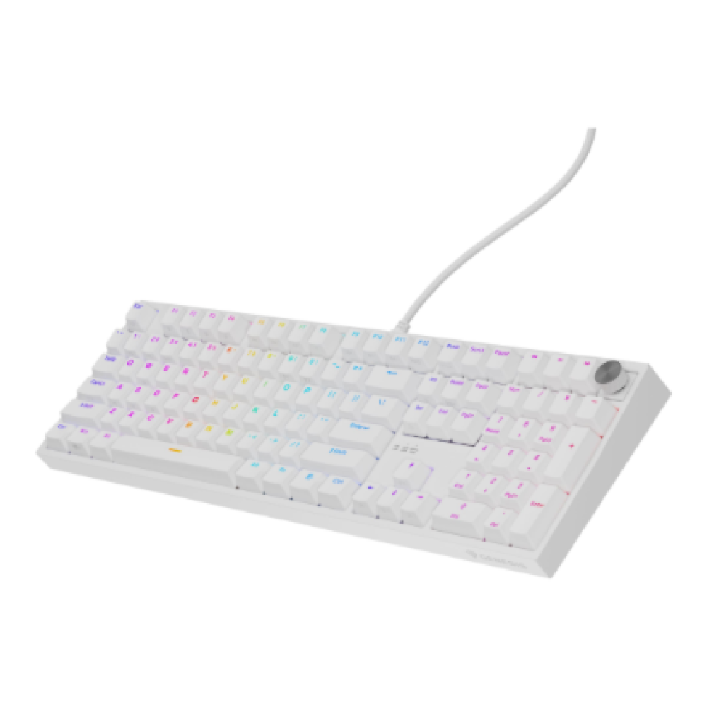 Genesis Thor 404 , Mechanical Gaming Keyboard , Wired , US , White , USB , Gateron Yellow Pro