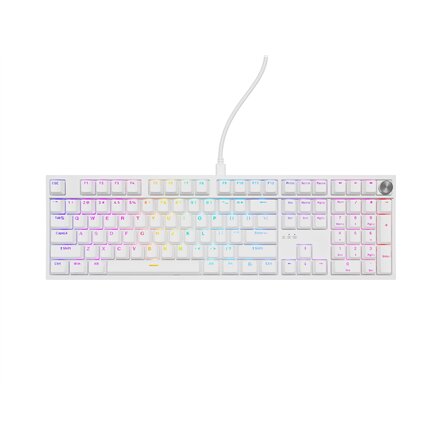 Genesis Thor 404 , Mechanical Gaming Keyboard , Wired , US , Gateron Yellow Pro , White
