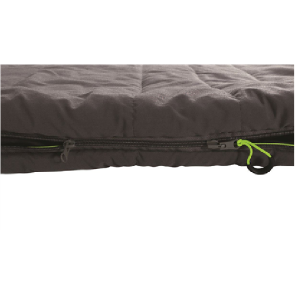 Outwell Camper, Sleeping Bag, 235 x 90 cm, 2 way open - auto lock, L-shape, Grey