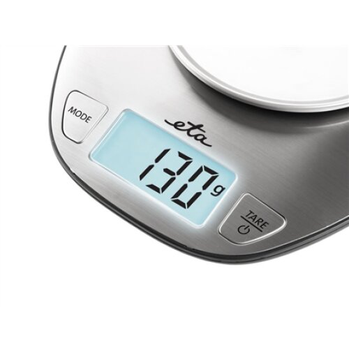 ETA , Kitchen scale , ETA677890000 Dori , Maximum weight (capacity) 5 kg , Graduation 1 g , Display type LCD , Stainless steel