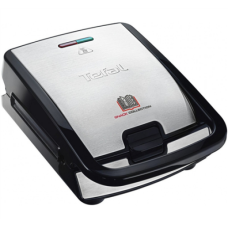TEFAL , SW854D , Sandwich Maker , 700 W , Number of plates 4 , Number of pastry 2 , Diameter cm , Black/Stainless steel