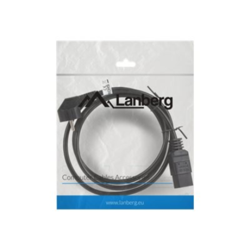 CA-C19C-10CC-0018-BK Lanberg CEE 7/7-IEC 320 C19 power cord 1.8m 16A VDE, black , Lanberg