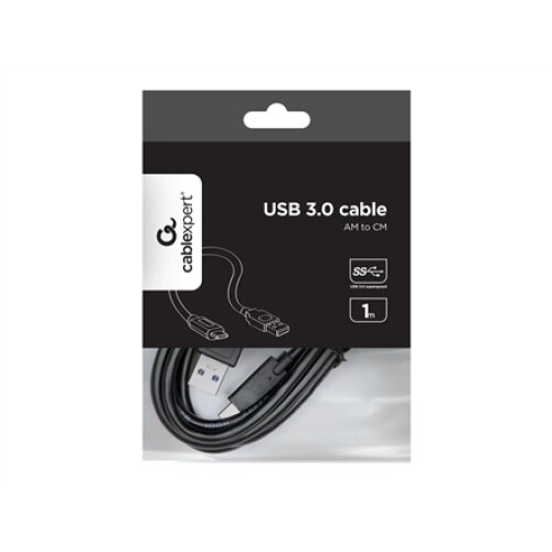 Cablexpert , 3 A , USB 3.0 AM to Type-C cable (AM/CM) , CCP-USB3-AMCM-1M , USB-A to USB-C USB Type-C (male) , 600 Mbit/s