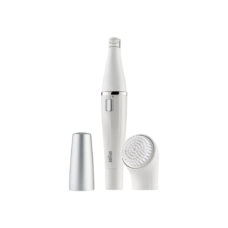 Braun Face Facial Epilator and Brush , SE810 , Number of power levels 1 , Wet & Dry , White/Silver