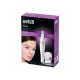 Braun Face Facial Epilator and Brush , SE810 , Number of power levels 1 , Wet & Dry , White/Silver