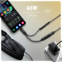 AXAGON , ADA-HCPD USB-C - Hi-Res DAC Audio Adapter PD, 60W